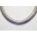 Old Silver Solid Necklace Vintage Jewelry India Tribal Snake Chain Design A413